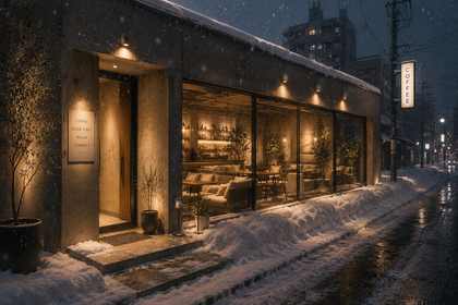 Coffee & Good Vibes — 冬の路面カフェ